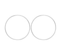 STOBAZA Lot de 2 Cercles en Métal Argenté 350 Mm, Cadres de Couronne Artisanaux pour Décorations de Pâques, Anneaux Suspendre DIY pour Attrape-rêves, Décorations Murales et