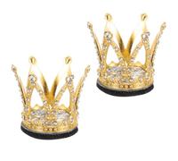 STOBAZA Lot de 2 Couronnes Décoratives Adhésives Dorées pour Casque de Moto et Ski, Accessoire Léger et Résistant, Décoration Polyvalente pour Casque Femme et Activités Plein Air