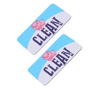 STOBAZA Lot de 2 Indicateurs Magnétiques Double Face pour Lave-Vaisselle Panneau Magnétique de Nettoyage Cartoon Cochon Aimants de Propreté Cuisine et Buanderie Accessoire Utile et