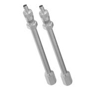 STOBAZA Lot De 2 Rallonges De Valve De Pneu : Rallonges De Valve De Roue Droites En Métal De 100 mm - De Valve Robustes Pour Voitures, Et Camping-cars.