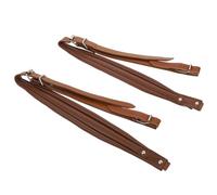 STOBAZA Lot de 2 Sangles Accordéon Réglables en Pu Café, 83-110 Cm, Compatibles Accordéons 16-120 Basses, Confortables et Résistantes à L’eau, Accessoires pour Instruments à Cordes
