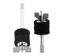 STOBAZA Lot de 2 Set de Set de Empileurs de Cymbales en Alliage Feutre, Support Double Couche Surélevé Noir, Accessoire pour Batterie et Percussion, Compatible Studio D’enregistrement