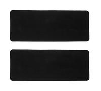 STOBAZA Lot de 2 Tapis D'escalier Antidérapants Auto-adhésifs en Polyester Noir, de Bruit, Forme Rectangulaire, pour Marches D'escalier Intérieures et Extérieures