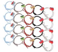 STOBAZA Lot de 20 Élastiques à Cheveux pour Filles Motifs Dinosaures Cordes à Cheveux D’Animaux de Dessin Animé Accessoires Colorés Usage Quotidien et Voyage