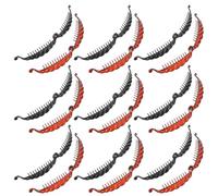 STOBAZA Lot de 20 Pinces à Cheveux Banane Françaises Noires et Café Plates Faites Main de Poisson Mini Pinces à Griffes Incurvées pour Queue de Cheval et Coiffures Fines Accessoires de