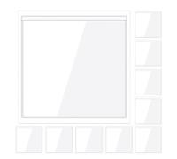 STOBAZA Lot de 20 Pochettes Adhésives Transparentes 9x9 Cm en Pvc, Porte-cartes Auto-adhésif pour Étiquettes, Organisateur de Classement Bureau, Protection Fiable pour Cartes