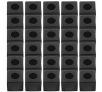 STOBAZA Lot de 20 Porte-Craies pour Billard en Plastique Noir Étui Carré Portable et Compatible Toutes Tables Accessoire Pratique pour Réunion et Jeu de Billard Professionnel et Amateur