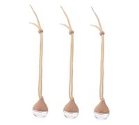 STOBAZA Lot De 3 Diffuseurs De Parfum en Verre Forme Goutte, Suspendus pour Voiture, Désodorisant Aux Huiles Essentielles, Rechargeable, Accessoire Auto Polyvalent