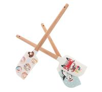 STOBAZA Lot De 3 Grattoirs À Pâtisserie De Noël Ustensile De Cuisine Pour Les Gâteaux Spatule En Silicone Pour Glaçage Spatule À Beurre De Noël Lisseur Pour Crème Au Beurre