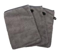 STOBAZA Lot de 3 Moufles Démaquillants en Microfibre Ultra-Fins Gris Foncé Lavables et Réutilisables pour Nettoyage Doux Visage pour Soins Quotidiens et Démaquillage des Yeux