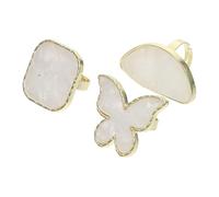 STOBAZA Lot de 3 Palettes de Nail Art en Abs Compactes, Palettes de Mélange de Couleurs, Formes Carrée, Ronde, pour Manucure Professionnelle et Voyage, Outil pour Vernis à Ongles et Gels