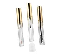 STOBAZA Lot de 3 Tubes Cosmétiques Transparents 4ml Pot à Lèvres, Flacon Mascara et Eyeliner Plastique Léger Étanche pour Maquillage Professionnel et Voyage
