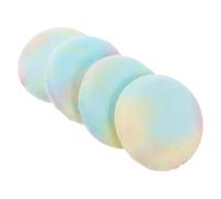 STOBAZA Lot de 4 Houppettes à Poudre Surdimensionnées Lavables en Peluche Douce 10,5 Cm pour Visage et Corps, Applicateur Réutilisable pour Maquillage, Blush et Finition Quotidienne