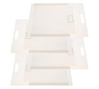 STOBAZA Lot de 4 Pochettes à Documents Extensibles A4 Blanches avec Soufflets Organiseur de Dossiers à Soufflets en Plastique Résistant Porte-Documents Portable avec Poignée pour