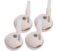 STOBAZA Lot De 4 Roulettes Universelles Pour Poussette Accessoires Pour Trotteur Roulettes Universelles De Rechange Pour Trotteur Pivotantes À 360° En Polypropylène Blanc