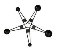 STOBAZA Lot De 5 Cuillères Doseuses En Acier Inoxydable Multi-Tailles Ustensiles De Cuisine Cuillères À Café Empilables Noires