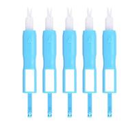 STOBAZA Lot de 5 Enfile-Aiguilles Bleus pour Machine à Coudre Outil d'Enfilage d'Aiguille en Plastique Solide Compatible Machines Multifonctions Domestiques Double Fonction Changement