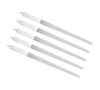 STOBAZA Lot de 5 Limes à Ongles en Acier Inoxydable 155 CM Double Face à Gros et Petit Grain Pointe Précise pour Polissage et Lissage Outil de Manucure Portable pour Ongles Naturels