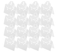 STOBAZA Lot de 50 Cartes de Placement Mariage Blanches, Marque-places Pliables de Tente, Décorations Table Élégantes pour Réception, Cartes Nom Table Résistantes et Faciles à