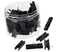 STOBAZA Lot de 50 Mini Pinces à Linge en Bois Foncé pour Photos Tableaux et Mémos Petites Pinces Robustes pour Décoration Maison Bureau et Loisirs Créatifs