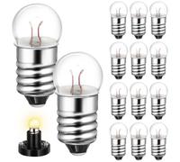 STOBAZA Lot de 50 Petites Ampoules en Verre Argentées E10 pour Expériences Électriques Éducatives, Légères et Adaptées aux Garçon et Filles et Élèves du Primaire