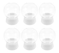 STOBAZA Lot de 6 boules à neige vides en plastique - 270 ml - Avec bouchon dévissable - Pour bricolage et Noël