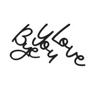 STOBAZA Love You Bye Wood Letter Wall Decor Handcarved Bohemian Style Sign for Bedroom Hallway and Entryway Artistic Home Ornament