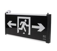 STOBAZA Lumière de Sortie de Secours Indicateur de Sortie de Secours Publique en Verre et Fer, Éclairage LED D'urgence, Guidage Directionnel, Suspendue, pour Évacuations et Incendies