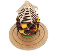 STOBAZA Mâcher pour Perroquet, Pomme de Pin Tressée en Bois | Engagement de Recherche, Aide à Réduire L’ennui, Rotin et Raphia Tressés, pour Cages et Jeu Intérieur