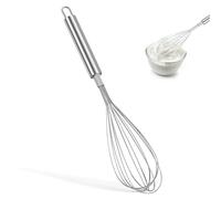 STOBAZA Main Acier Inoxydable Épais Filaire pour Cuisine Œufs et Farine Outil de Pâtisserie Élégant et Facile à Nettoyer