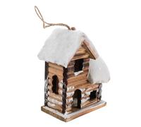 STOBAZA Maison Bois de Noël LED avec Toits Enneigés Décorations Rustiques pour Centre de Table Village Lumineux et Ornements pour Sapin Hiver