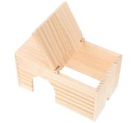 STOBAZA Maisonnette pour Hamster en Bois Naturel Résistante à l'usure, Repos des Petits Animaux Toute L'année, Nid Confortable pour Animaux de Compagnie
