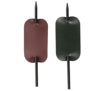STOBAZA Manchettes pour Queue de Cheval en Cuir Pu Vert 2pcs, Accessoires Coiffure Légers et Portables pour Femmes, Vie Quotidienne Rendez-