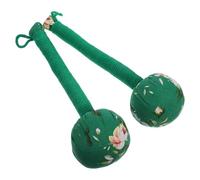 STOBAZA Marteaux de Massage à Main en Bois Remplissage D'absinthe 2pcs, Outil Pratique pour Relaxation Musculaire Bureau Extérieur, Recouverts de Coton Vert