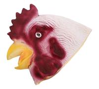 STOBAZA Masque Coq en Latex, Couverture Tête Entière, Costume Drôle | Farces et Soirées D’halloween, Confort Toute la Nuit, Cosplay et Théâtre, Style Mignon et Décalé