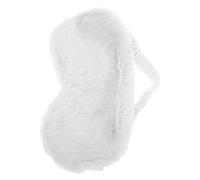 STOBAZA Masque de Sommeil en Peluche Blanche Léger et Doux pour Femmes, Cache-yeux Mignon pour Relaxation et Soirée Pyjama