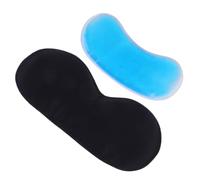 STOBAZA Masque De Sommeil En Soie Double Face Noir Nuit Pack Froid Intégré, Masque Occultant Pour Dormir Adulte, Soulagement Des Yeux Gonflés, Voyage Camping Relaxation