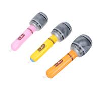 STOBAZA Microphone Gonflable Rock 24 Cm en Pvc Réutilisable, Accessoire Musical Léger pour Fête à Thème, Décoration de Concert Garçon et Filles, pour Anniversaire et Spectacle