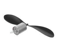 STOBAZA Mini-générateur Éolien Éducatif Grosse Hélice Noire Et Diode, Micro-générateur Électrique Portable, Moteur D'éolienne Scientifique Pour Expériences D'énergie Éolienne