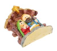 STOBAZA Mini Statue Religieuse de Jésus en Résine, Décoration Intérieure de Noël, Figurine de Crèche 6,5x3x7,5 Cm, Décor Esthétique pour Table et Étagère, Ensemble Mini pour Maison
