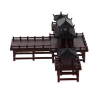 STOBAZA Miniature Pavilion Aquarium Ornament Ancient Chinese Building Model for Outdoor Garden Zen Terrarium Decor Asian Style Fish Tank Accent