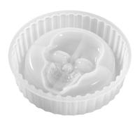 STOBAZA Moule en Silicone Flexible pour Cendrier Tête de Mort Blanc, Outil de Bricolage Portable pour Loisirs Créatifs DIY Halloween
