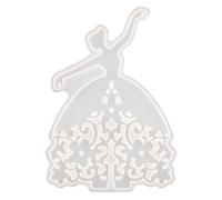 STOBAZA Moule en Silicone pour Support à Bijoux Ballerine, Moule Époxy Cristallin de Danseuse, Outil de Moulage DIY pour Présentoir à Bijoux Décoratif, Léger et Réutilisable