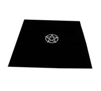 STOBAZA Nappe de Tarot Pentacle Noire Nappe Table Cartomancie Résistante Décoration Portable pour Jeux Divinatoires et Soirées