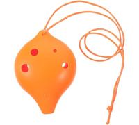 STOBAZA Ocarina Résine Ton C pour Débutants Instrument de Musique Portable Adapté Aux Adultes et Garçon Fille Design Simple et Couleur Orange Vif