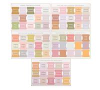 STOBAZA Onglets Bibliques Bohème 5 Feuilles Autocollants Index pour Étude Biblique Matériel d'Étude Solide Marque-Pages Colorés pour Bible A5 Étiquettes Pratiques pour Repérage Facile