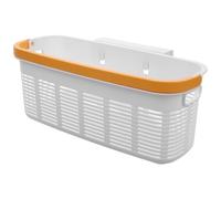 STOBAZA Panier de Rangement Suspendu pour Chevet en Plastique, Taille Moyenne Allongée, Couleur Blanche, Organise Articles Ménagers et Fournitures pour Dortoir, pour Lit Superposé