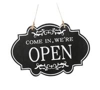 STOBAZA Panneau Double Face Bois Ouvert Fermé pour Commerces avec Fixation Suspendue Signalétique Claire pour Boutique Restaurant Bar Hôtel