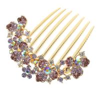 STOBAZA Peigne à Cheveux Strass pour Mariée Accessoire Bridal Chic pour Femme Peigne Latéral Élégant pour Mariage et Soirées Facile à Porter Design Pétales Scintillant