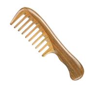 STOBAZA Peigne en Bois de Santal Naturel à Dents Larges pour Massage et Démêlage des Cheveux Crépus Accessoire Léger et Portable pour Soin Capillaire en Voyage